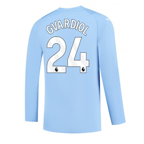 Manchester City Josko Gvardiol #24 Domaci Dres 2023-24 Dugi Rukav